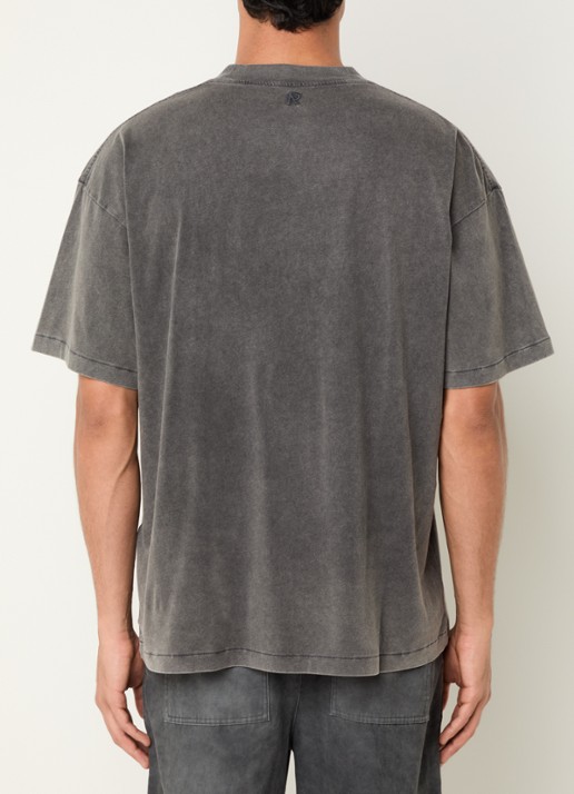Represent Initial oversized T-shirt met verwassen afwerking - achterkant 3 donkergrijs