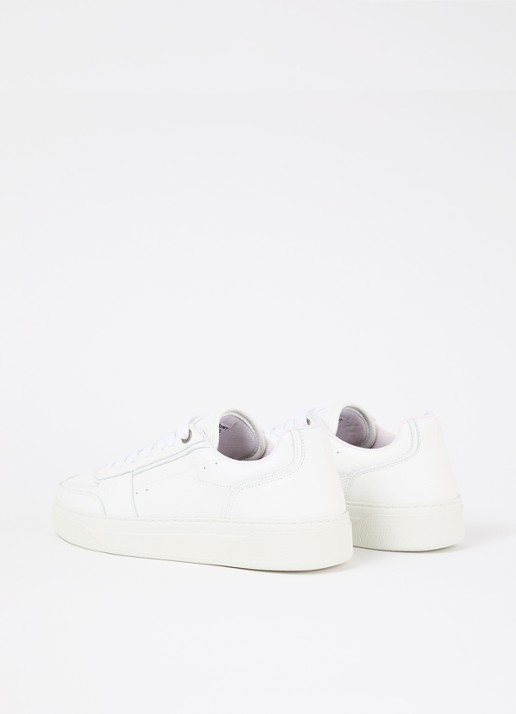 Represent Initial sneaker van leer met structuur - achterkant 5 wit