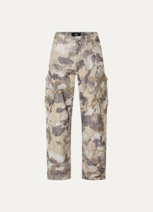 Represent Loose fit cargobroek met steekzakken - voorkant 3 beige