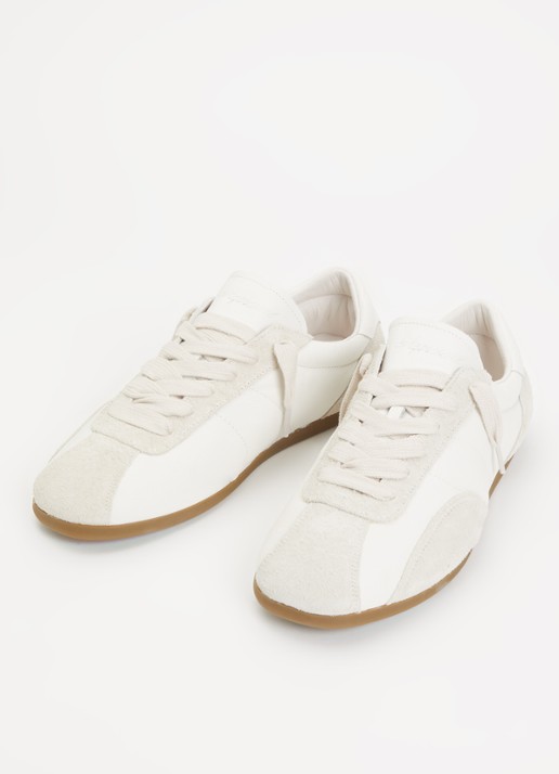 Represent Low-Pro sneaker van leer met suède details - detail wit