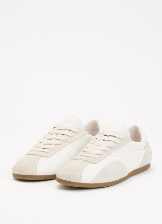 Represent Low-Pro sneaker van leer met suède details - detail wit