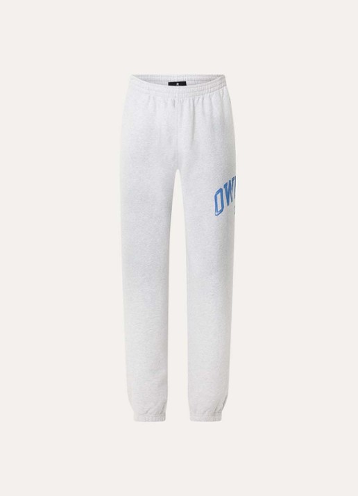Represent Mid waist tapered fit joggingbroek met logo - voorkant 4 lichtgrijs