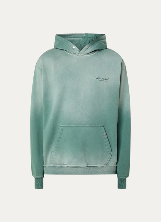 Represent Owners Club hoodie met logo- en backprint - voorkant groen