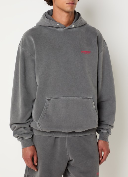 Represent Owners Club hoodie met logo- en backprint - achterkant 5 antraciet