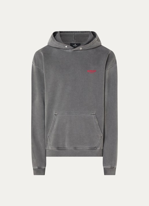Represent Owners Club hoodie met logo- en backprint - voorkant 3 antraciet