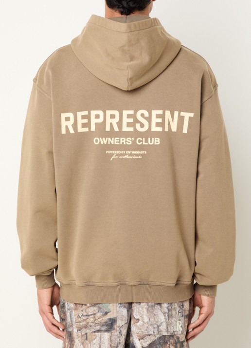 Represent Owners Club hoodie met logo- en backprint