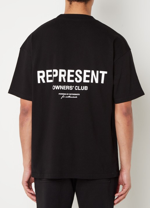 Represent Owners Club T-shirt met logo- en backprint - detail 2 zwart