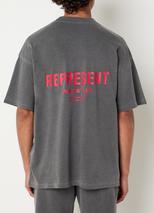 Represent Owners Club T-shirt met logo- en backprint