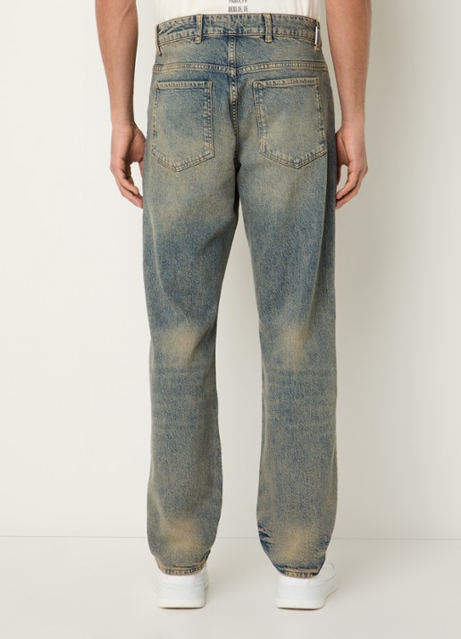 Represent R2 straight leg jeans met gekleurde wassing - achterkant 3 blauw