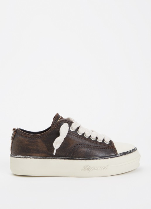 Represent Rep-Cap sneaker van leer met destroyed afwerking