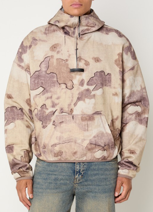 Represent Storm hoodie met print en kangoeroezak - detail beige