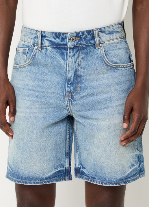 Represent Straight fit korte broek van denim met lichte wassing