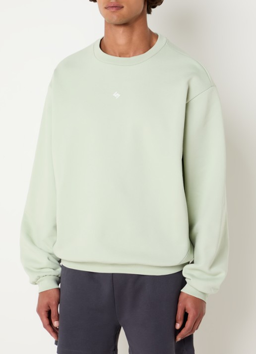 Represent Sweater met logo- en backprint - achterkant lichtgroen