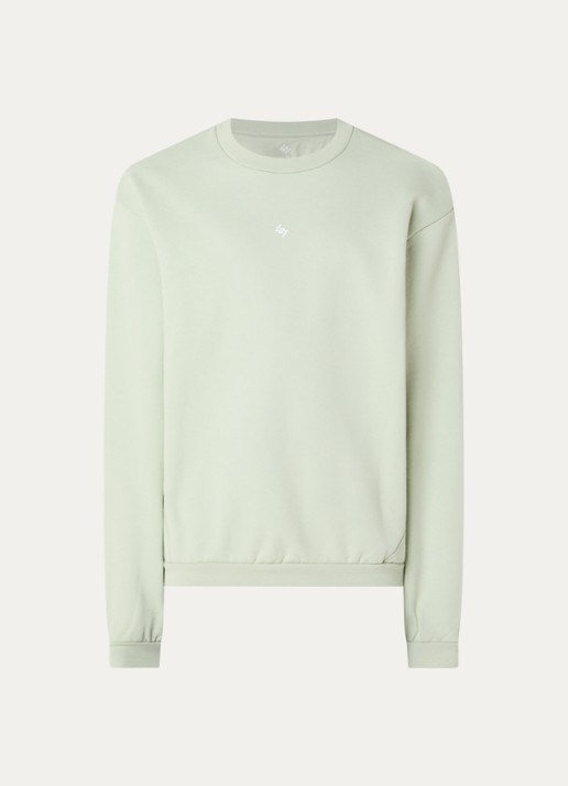 Represent Sweater met logo- en backprint - voorkant 3 lichtgroen