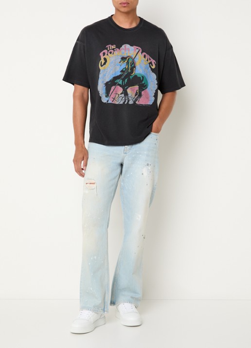 Represent T-shirt met front- en backprint - voorkant 4 antraciet