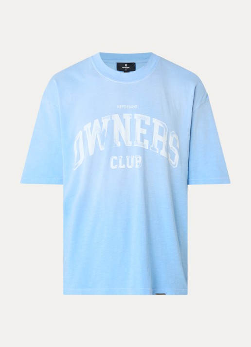 Represent T-shirt met logoprint - voorkant blauw