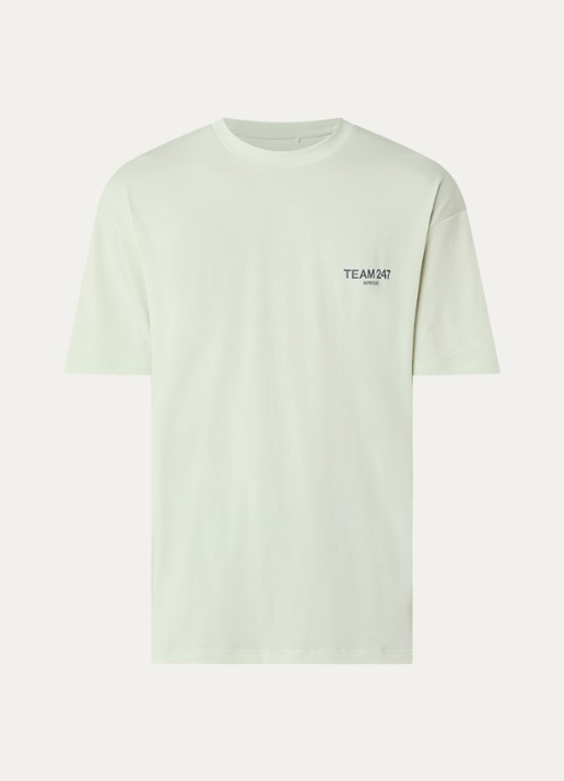 Represent T-shirt met logoprint - voorkant 3 lindegroen