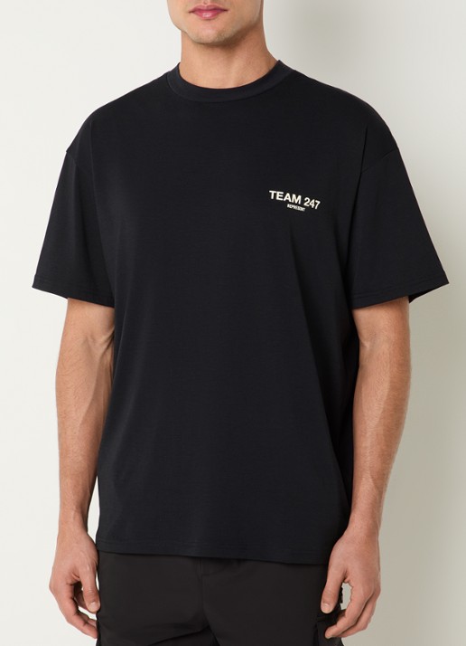Represent Team 247 T-Shirt met logo- en backprint - achterkant 3 zwart