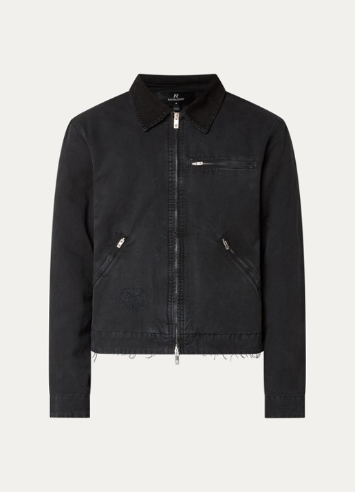Represent The Work jack met ritszakken - voorkant 2 zwart