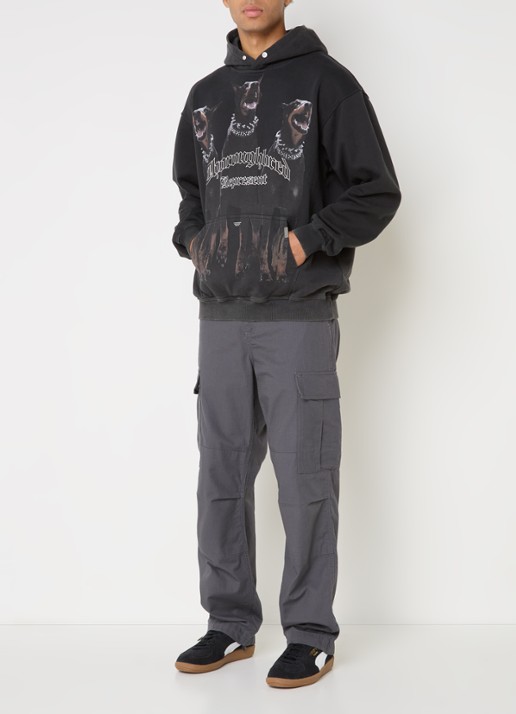 Represent Thoroughbred hoodie met logoprint - voorkant 2 zwart