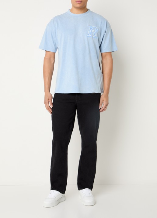 Represent Western Initial T-shirt met logoborduring - voorkant 2 lavendel