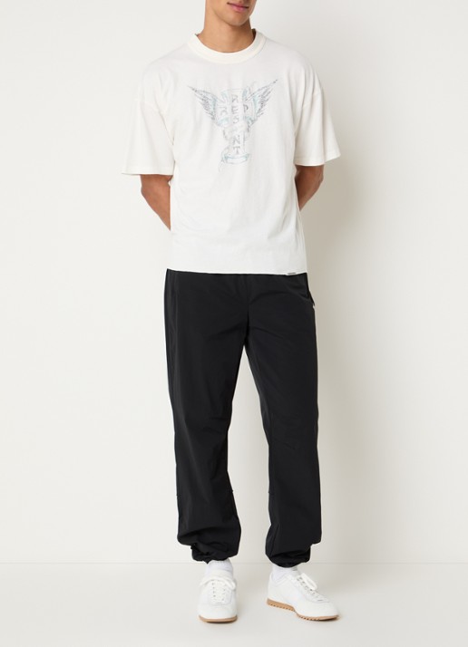 Represent Westside T-shirt met print - voorkant 4 gebroken wit