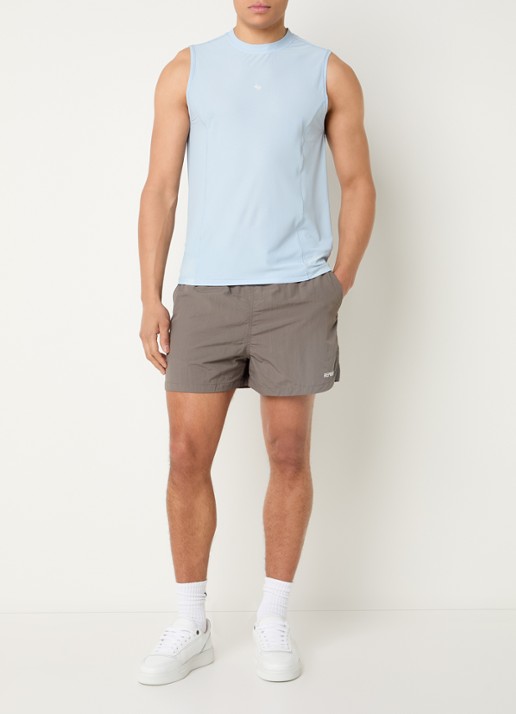 Represent Zwemshorts met logo en paspelzakken - voorkant 2 donkergrijs
