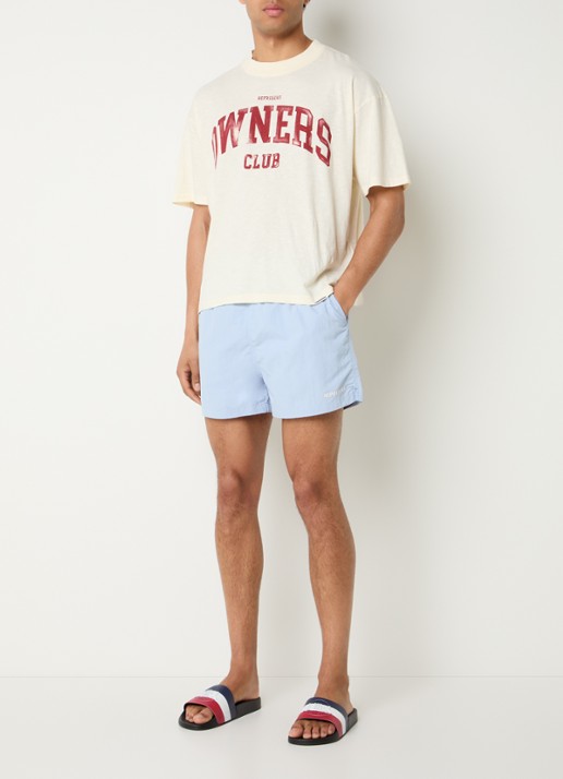 Represent Zwemshorts met logo en paspelzakken - voorkant 2 blauw