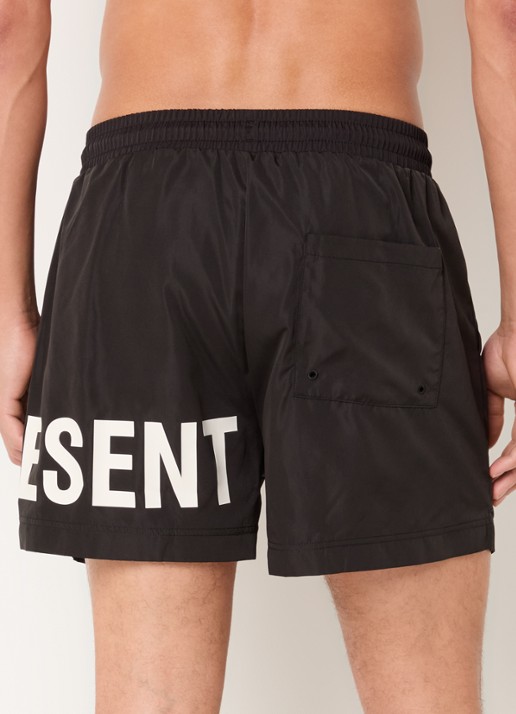 Represent Zwemshorts met logoprint en steekzakken  - achterkant zwart