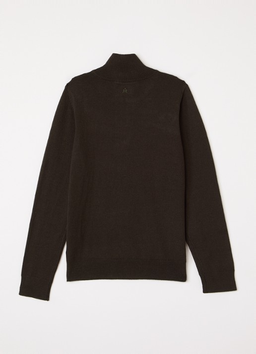 Retour Jeans Charles pullover met opstaande kraag - voorkant 2 donkerbruin