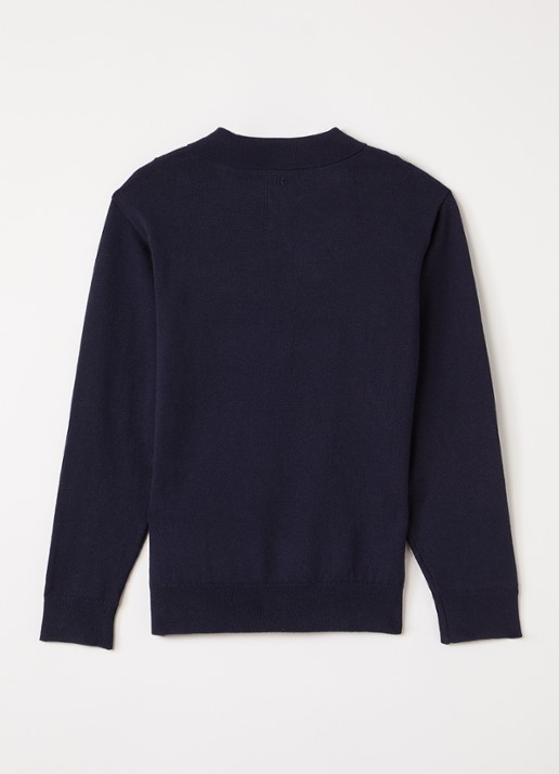 Retour Jeans Dani fijngebreide regular fit polo - voorkant 2 donkerblauw