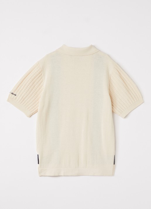 Retour Jeans Kane ribgebreid vest met ingebreid patroon - voorkant 3 creme