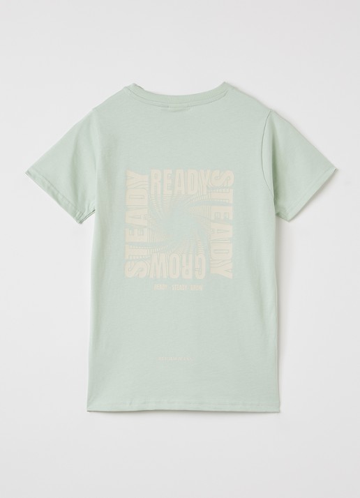 Retour Jeans Kyle T-shirt met logo - voorkant 2 lindegroen