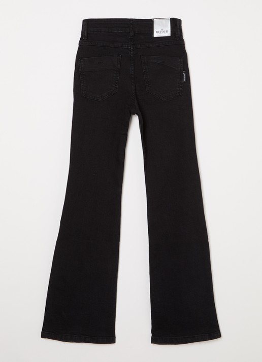 Retour Jeans Mikkie flared jeans met donkere wassing - voorkant 3 zwart
