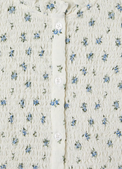 Retour Jeans Monica blouse met bloemenprint - detail 3 gebroken wit