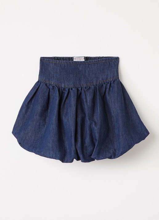Retour Jeans Nena spijkerrok met plooidetail - voorkant 2 indigo