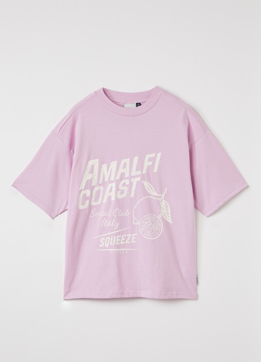 Retour Jeans Nuria T-shirt met print - voorkant 3 violet