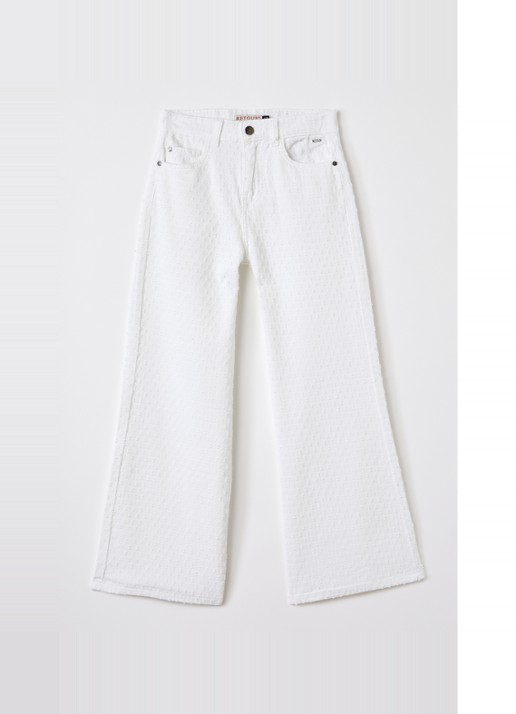 Retour Jeans Oda flared fit broek met structuur