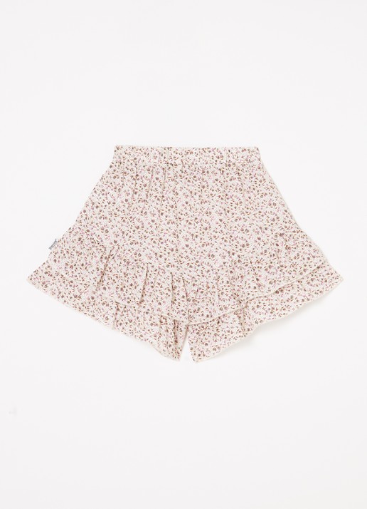 Retour Jeans Olga broekrok met bloemenprint - voorkant 3 paars