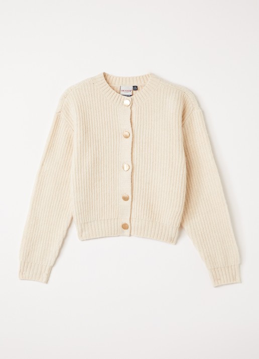 Retour Jeans Ribgebreid vest met ronde hals