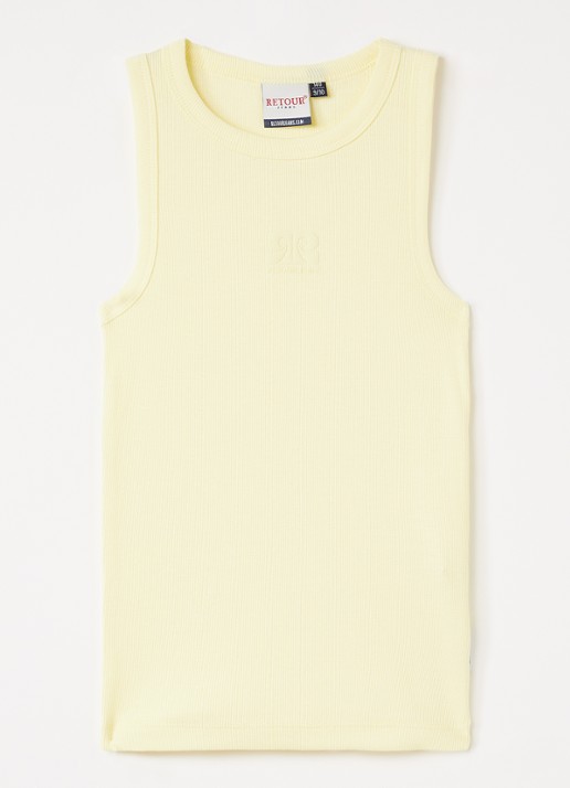 Retour Jeans Tanktop met ribstructuur
