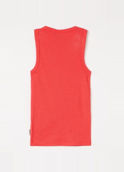 Retour Jeans Tanktop met ribstructuur - voorkant 2 rood