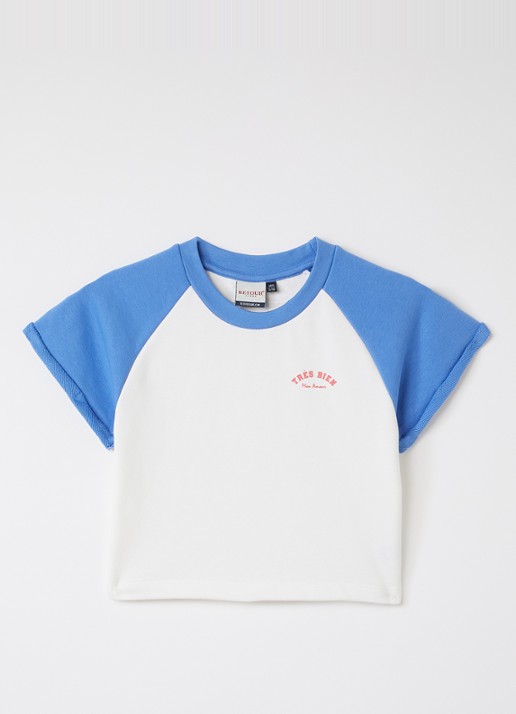 Retour Jeans Tarah T-shirt met front- en backprint - voorkant 3 blauw