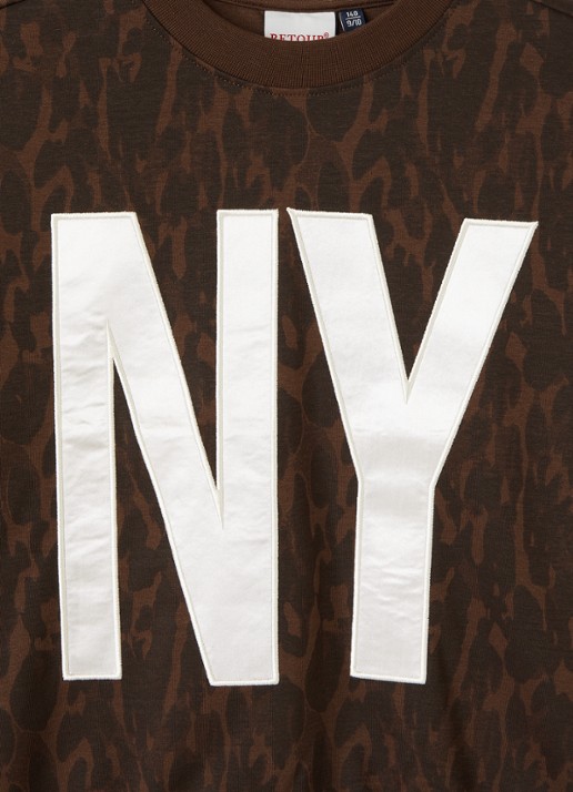 Retour Jeans Vada sweater met panterprint - detail lichtbruin