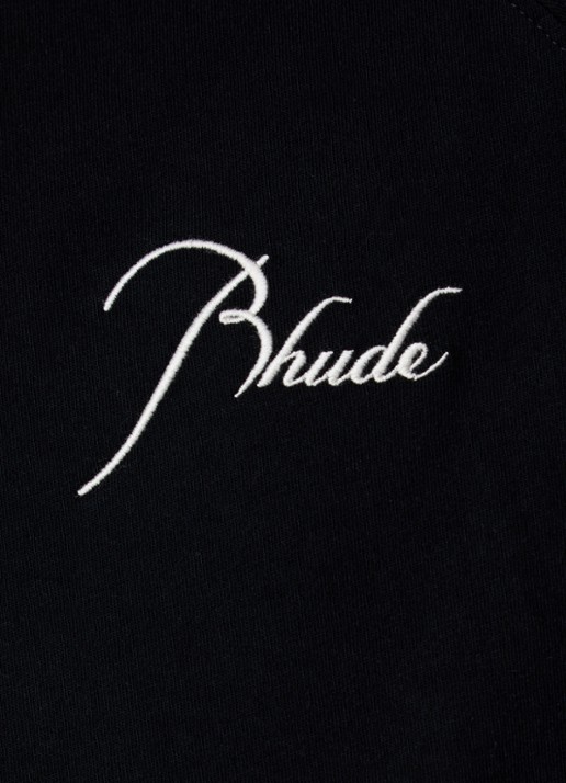 Rhude Classique T-shirt met logoborduring - detail 5 zwart