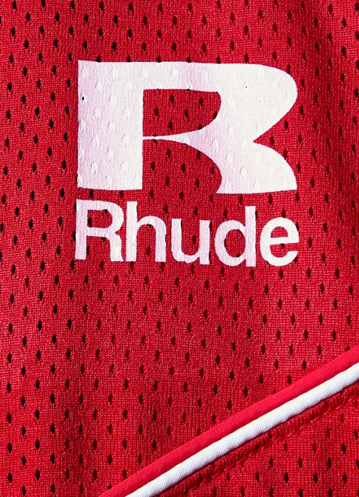 Rhude Jack met logo en opstaande kraag - detail 5 kersenrood