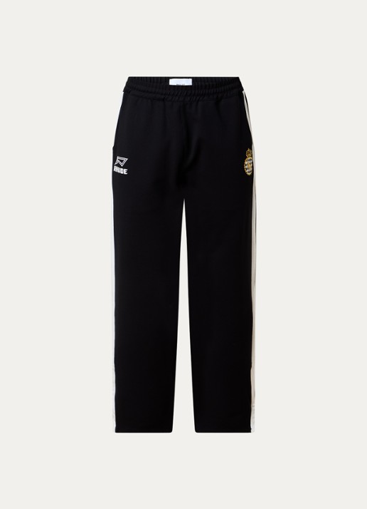 Rhude Lago Hamptons loose fit trackpants met logoborduring - voorkant 4 zwart