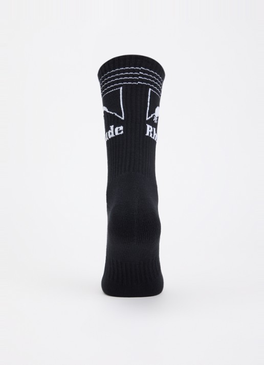 Rhude Moonlight Outline sportsokken in katoenblend met logo - voorkant 3 zwart