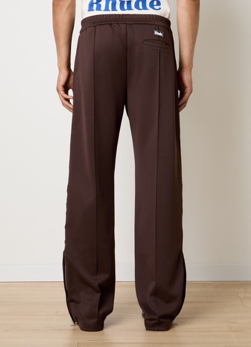 Rhude Trofeo straight fit joggingbroek met steekzakken - achterkant chocoladebruin
