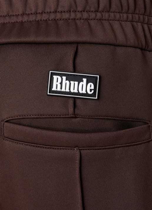 Rhude Trofeo straight fit joggingbroek met steekzakken - detail 6 chocoladebruin